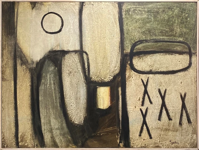 Robert Sadler Británico Abstractas "Grande Original Petróleo Jadeante Arte