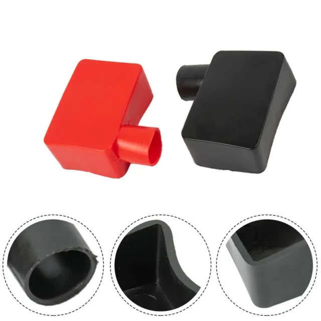 Au Noir & Rouge Voiture Batterie Terminal Isolant Wire-Connector Bouchon Rubber