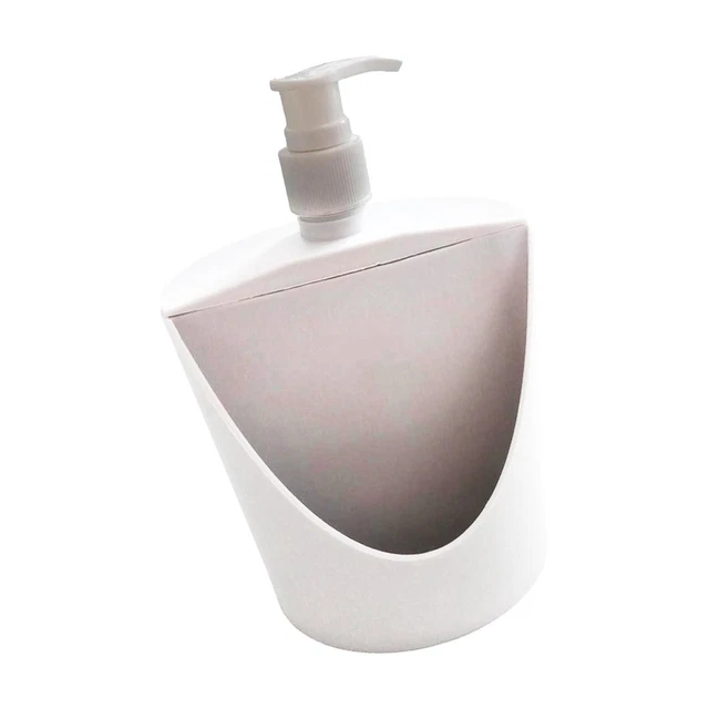 Dispenser Sapone A Forma Di Casina Con Porta Spugna - Ceramica Decorata 17x6x21 Cm - Foto 2
