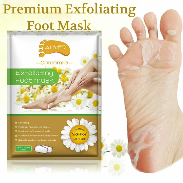 Masque Peeling Exfoliant Pieds Anti Callosités Chaussette Hydratante Camomile