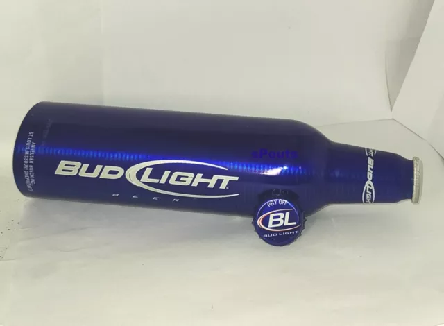2005 Early Bud Light Aluminum Bottle Beer Can Single Line Text Neck Label 500346