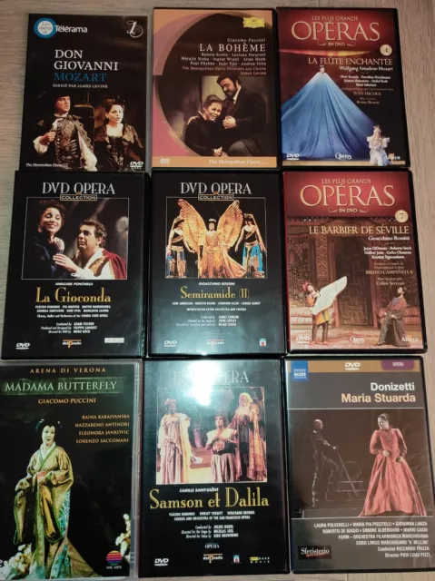 * Joli Lot De 9 Dvd Opera ( La Bohème, Samson Et Dalila , Don Giovanni ,Le Barbi