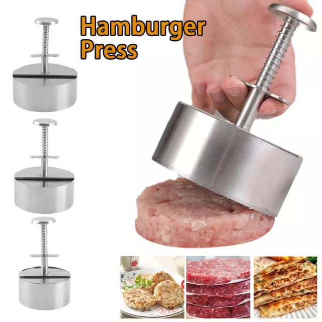 Burger Press Stainless Steel Hamburger Beef Meat Patty Maker Grill Non Stic хε