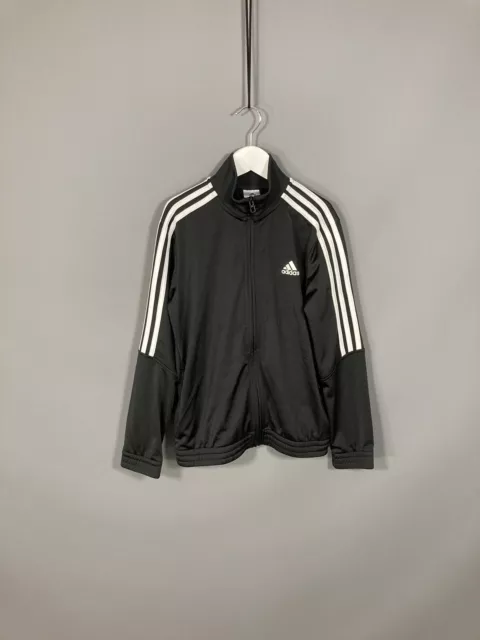 ADIDAS FULL ZIP Track Top - Age 11-12yrs - Black - Great Condition - Boy’s