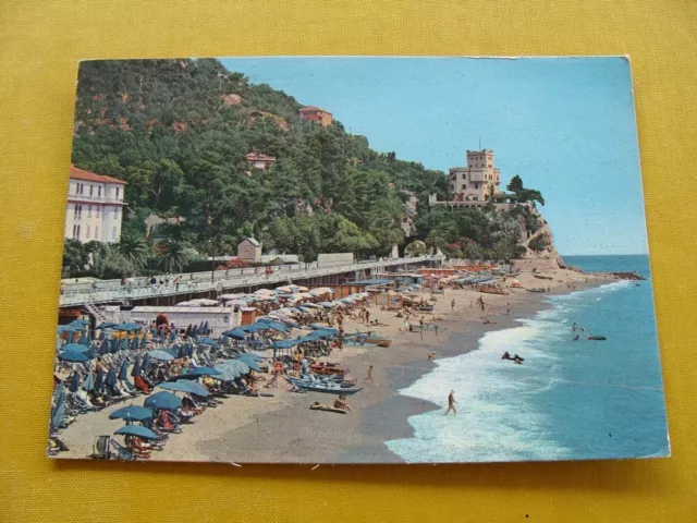 (FG.RR136) FINALE LIGURE - SPIAGGIA e CASTELLETTO (vg anni '60)