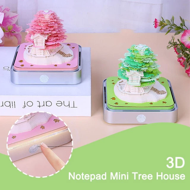DESK CALENDAR WITH Lights, 2024 DIY Calendar 3D Memo Pad Art Paper .AU ...