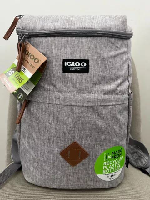 IGLOO Heritage Backpack 10.5qt Cooler in Heather Grey