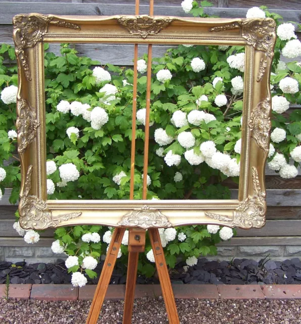 Gold Picture Frame  Baroque Rococo  Style Wood/Gesso