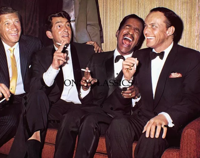 Frank Sinatra Dean Martin Sammy Davis Jr 11X14 Photo Poster The Rat Pack Smoking