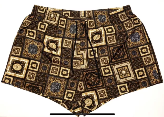 Versace Mens Swim Shorts Minerva Print Size Medium - Large 34 Inch Waist