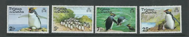 Tristan Da Cunha 1974 Penguins (Scott 191-194) VF Nuovo senza Linguella L2