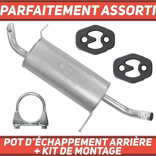 Échappement Complet Pour FORD FIESTA MK6 1.4 TDCI 2008-2012 - Acier Aluminisé, Kit De Montage, Garantie 30 Mois