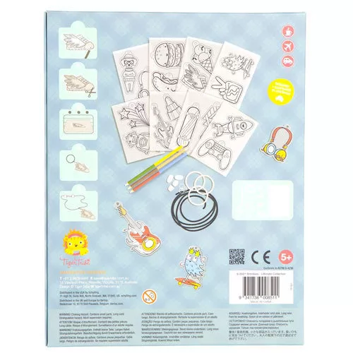 ULTIMATE Shrinkies Shrinky Art Shrink Film Kit Boy Dinks Zipper Pull Keychain 2