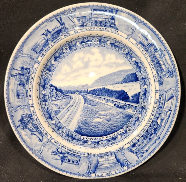 B&O Railroad 1827-1927 Scammell's Lamberton 8 1/4" Salad Plate-Potomac Valley