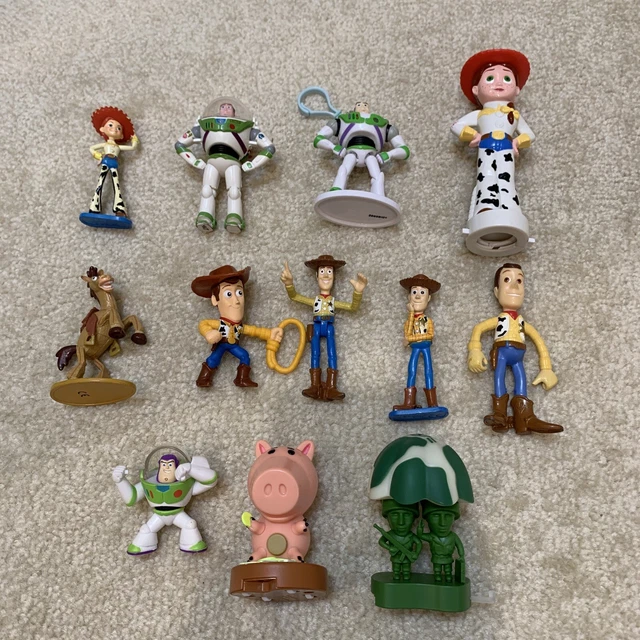 DISNEY PIXAR LOT 12 Toy Story Figures Woody Buzz Hamm Jessie Bullseye ...
