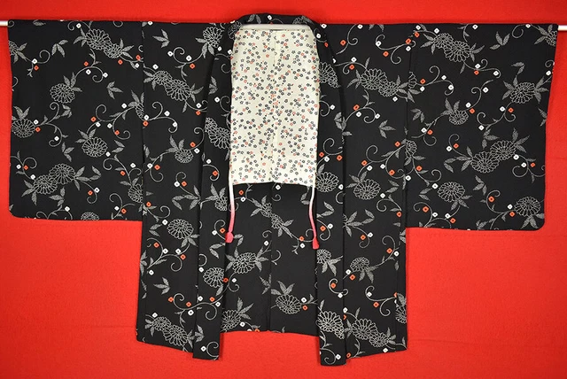 Vintage Japanese Kimono Silk Antique BORO HAORI Kusakizome Dyed/B528/545