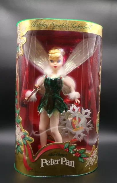 Disney's Peter Pan Holiday Sparkle Tinkerbell Doll 1999 Mattel Box Damage 2