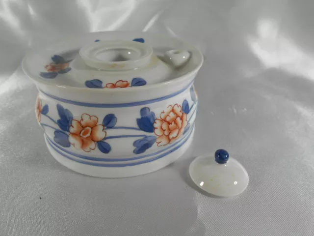 Magnifique Encrier En Porcelaine De Limoges Signee Ahm 3