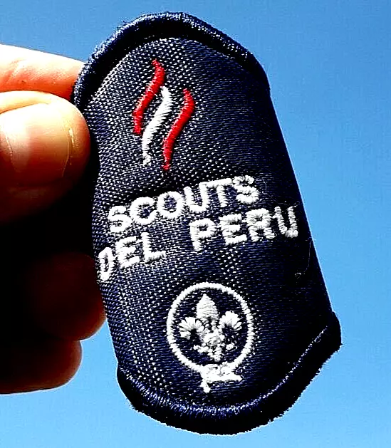 Scout scarf woggle " Official Del Peru Scouts logo " Accessory of scout scarf