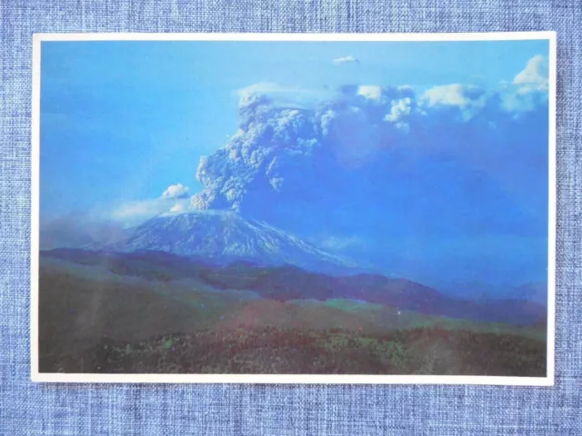 Mt. St. Helens Volcano Eruption in Washington Vintage Postcard unposted 1980s