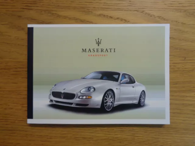 Maserati Gransport Owners Handbook Manual