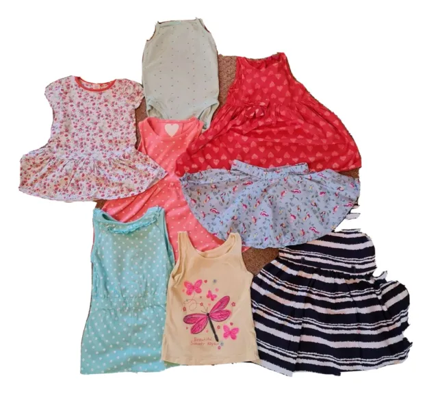 18-24 Months Girls Summer Bundle Dress, Romper, Skirt, Vest