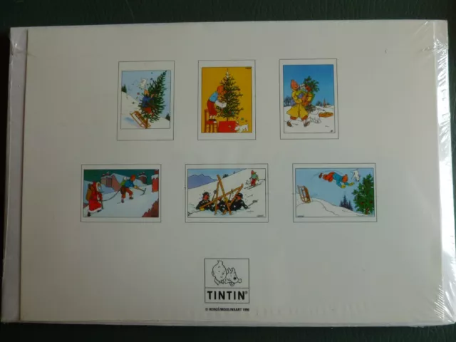 Tintin en cartes postales, cartes de correspondance pré-timbrées, - 1996