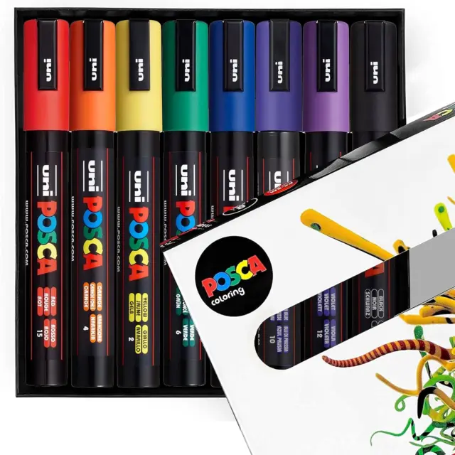 Uni Posca PC-1M Fine Paint Marker Art Pens - Every Colour - Buy 4, Pay For 3