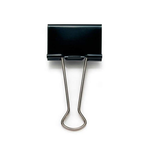 Foldback-Klammern, Breite: 19 mm, schwarz, Packung mit 10 Klammern