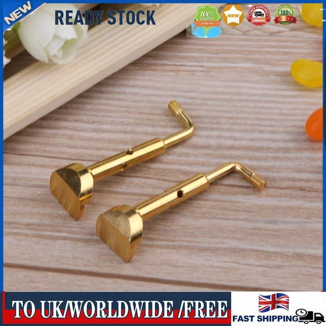 2pcs Violin Chin Rest Clamp Screws Violin Accessories Gold-plated Split Screws