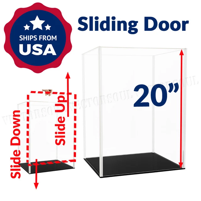 20& LARGE ACRYLIC Display Case Dustproof Clear Box Action Figures Self