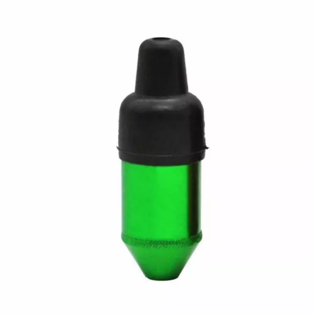 Green | Smooth Metal e-Snuff Spice Storage w/ Rubber Pacifier Bullet