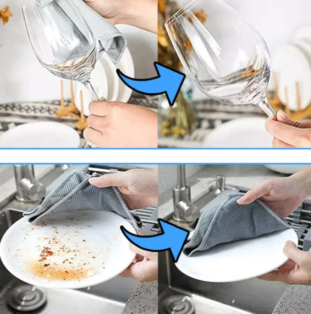 Reusable NanoScale Streak-Free Miracle Cleaning Cloths