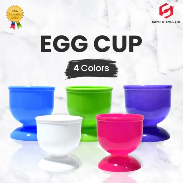 Egg Cups Kids Adult Eggy Soldiers Breakfast Home Kitchen Office Pack of 4 Colour