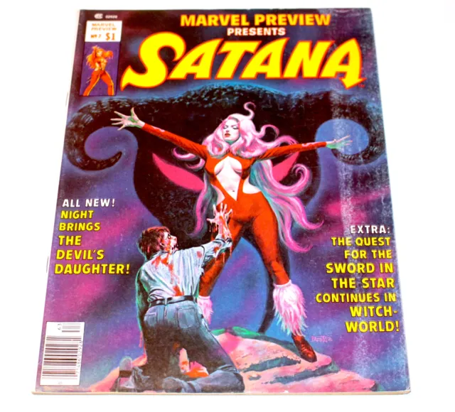 MARVEL PREVIEW #7 Presents SATANA 1st ROCKET RACOON 1976 Marvel Comics 5.5 KEY