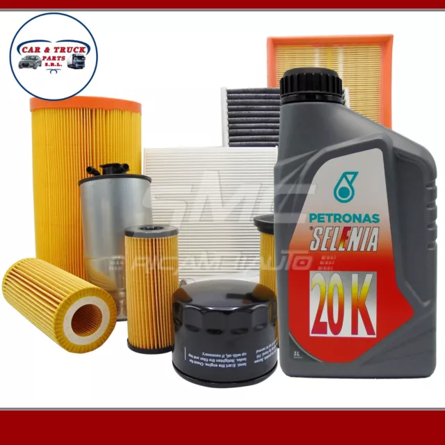 Kit Tagliando 3 Filtri Misti + Olio Selenia 10W40 Fiat Panda 1.1 1.2 Benzina