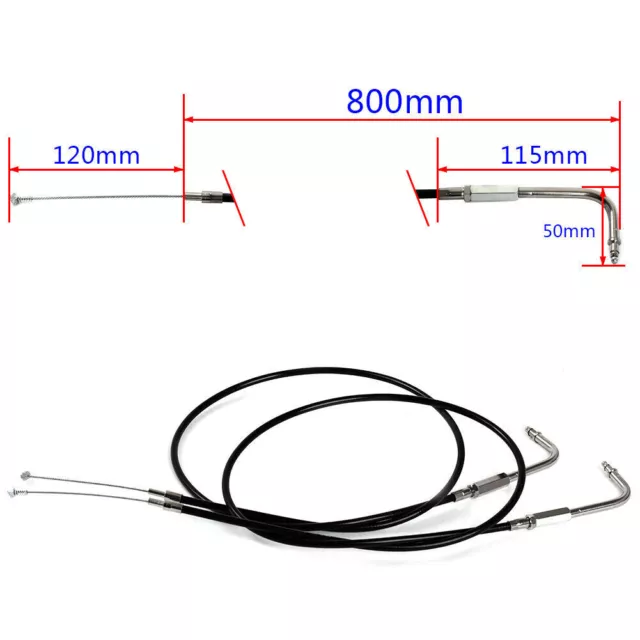 31.5" PVC Throttle Cables for Harley Road King Softail Dyna Fatboy Sportster 883