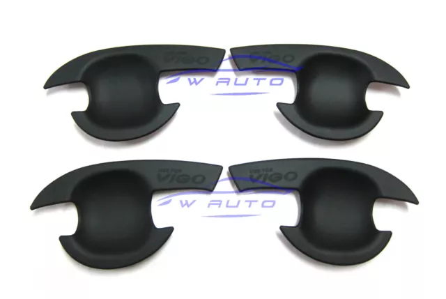 Hilux SR5 Vigo For Toyota Matt Black 4 Door Handle Insert Bowl Cup Trim 2005-15