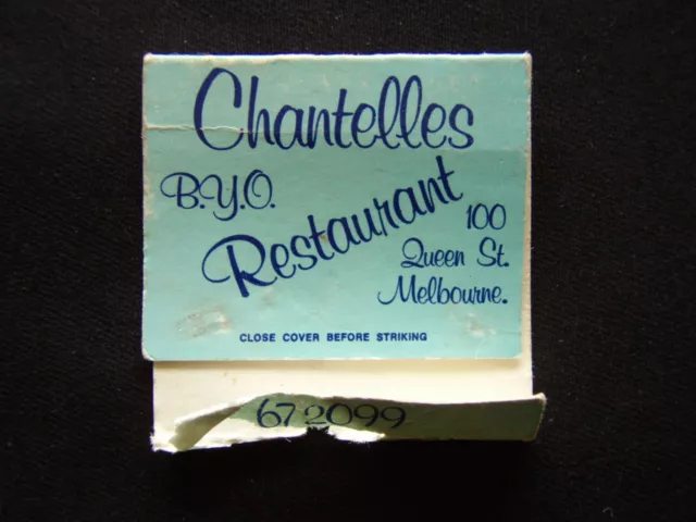 Chantelles Byo Restaurant Seafood 100 Queen St Melbourne 672099 Matchbook