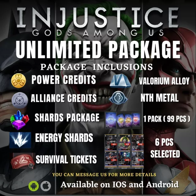 Injustice God Among Us Mobile Android & iOS 200 Alliance Credits