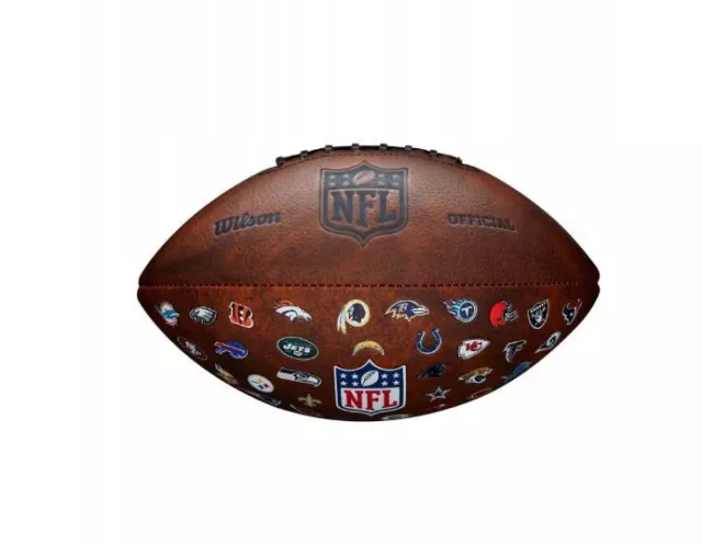 American Football Ball Wilson NFL Size 9 Game Official New With Team Logo