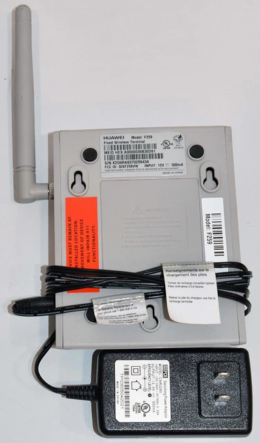 Verizon Huawei F259 Fixed Wireless Terminal With 12V AC Adapter Works!