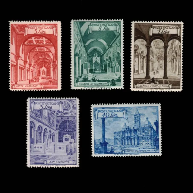 Vatican City, Scott 122-125, 130, Basilicas, 1949, MH