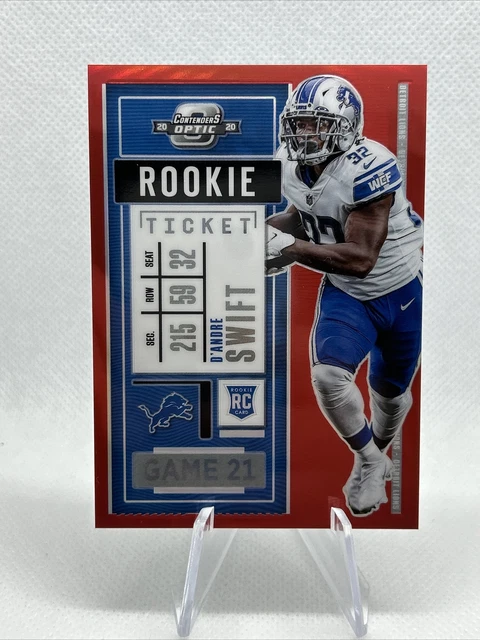 2020 Panini Contenders Optic Football D’andre Swift Rookie Ticket /125 Red