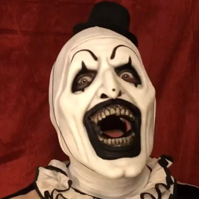 Black Hat Joker Mask Terrifier Art The Clown Cosplay Mask Latex Easter Props New