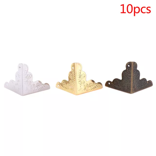 10pcs 25 x 25mm Antique Jewelry Box Corner Foot Wooden Case Corner Protector!