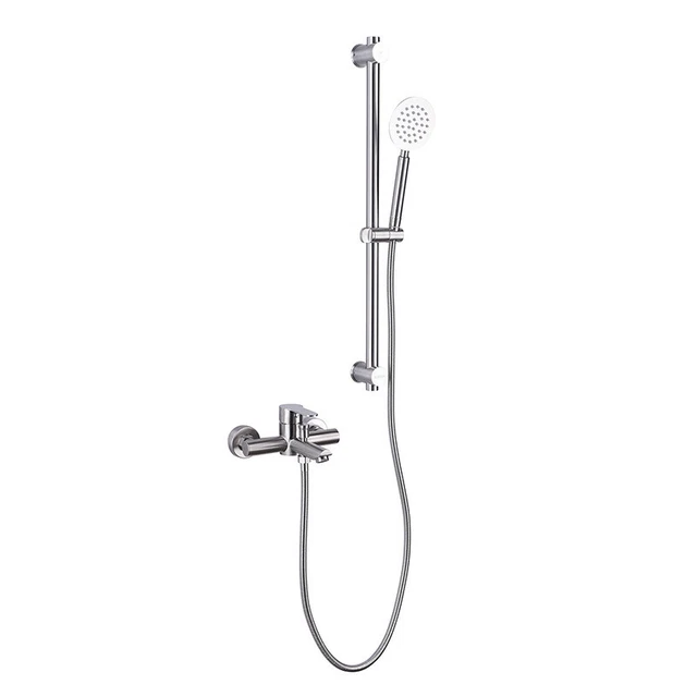 Wall Mount Shower Faucet Set Rainfall Nickel Hand Shower Tub Filler Mixer Tap US
