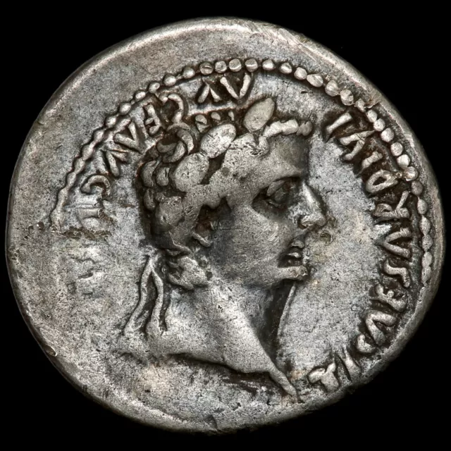 Roman Empire. Tiberius, 14-37 AD. AR Denarius. Lugdunum Mint. ‘Tribute Penny’.