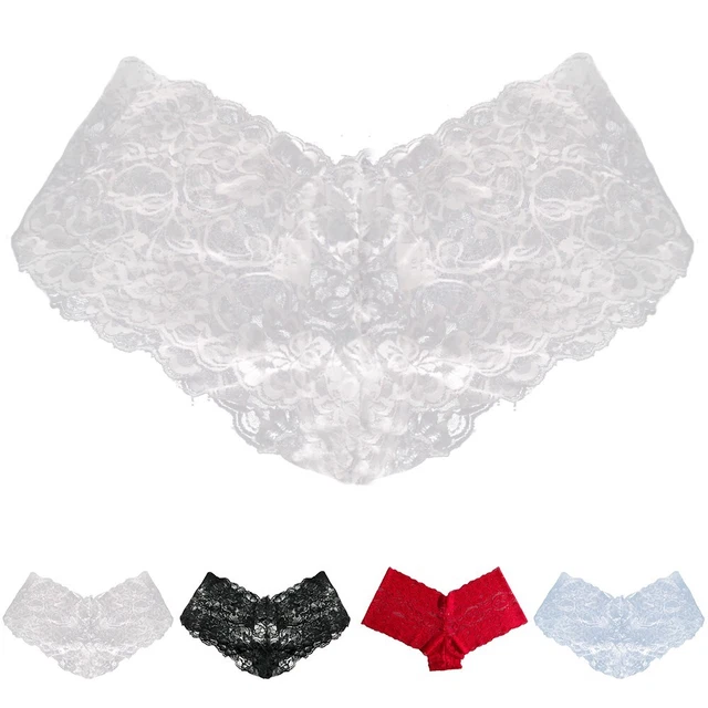 Sous-vêtements sexy lingerie douce dentelle florale culotte haute hauteur knick