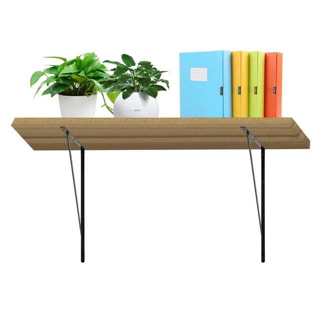 8Pcs Metal Floating Shelf Brackets Concealed Heavy Duty Wall Mounted Plate 20" ×